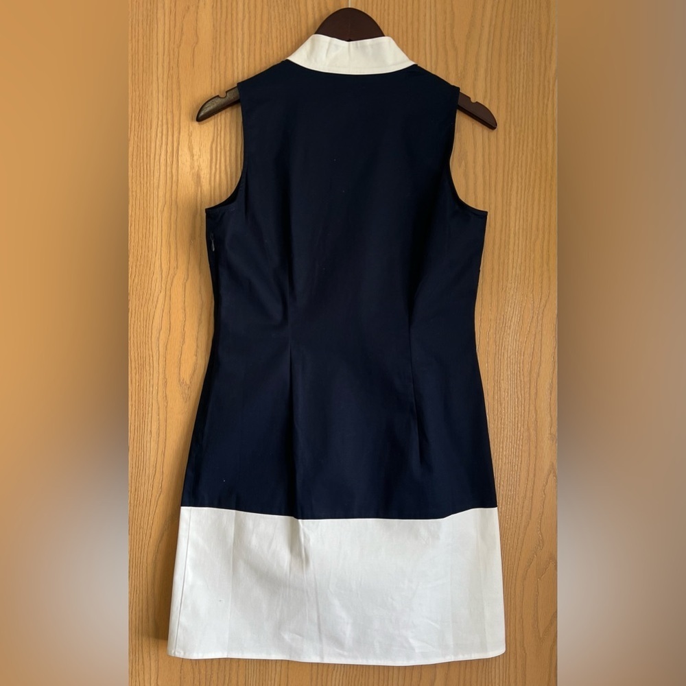 STS Sail to Sable | SZ S | Navy White Colorblock Sleeveless Dress | Nautical - Picture 2 of 7